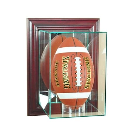 Perfect Cases Perfect Cases WMUPFB-C Wall Mounted Upright Football Display Case; Cherry WMUPFB-C